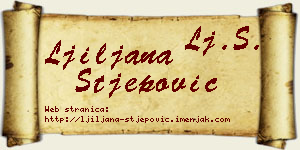 Ljiljana Stjepović vizit kartica